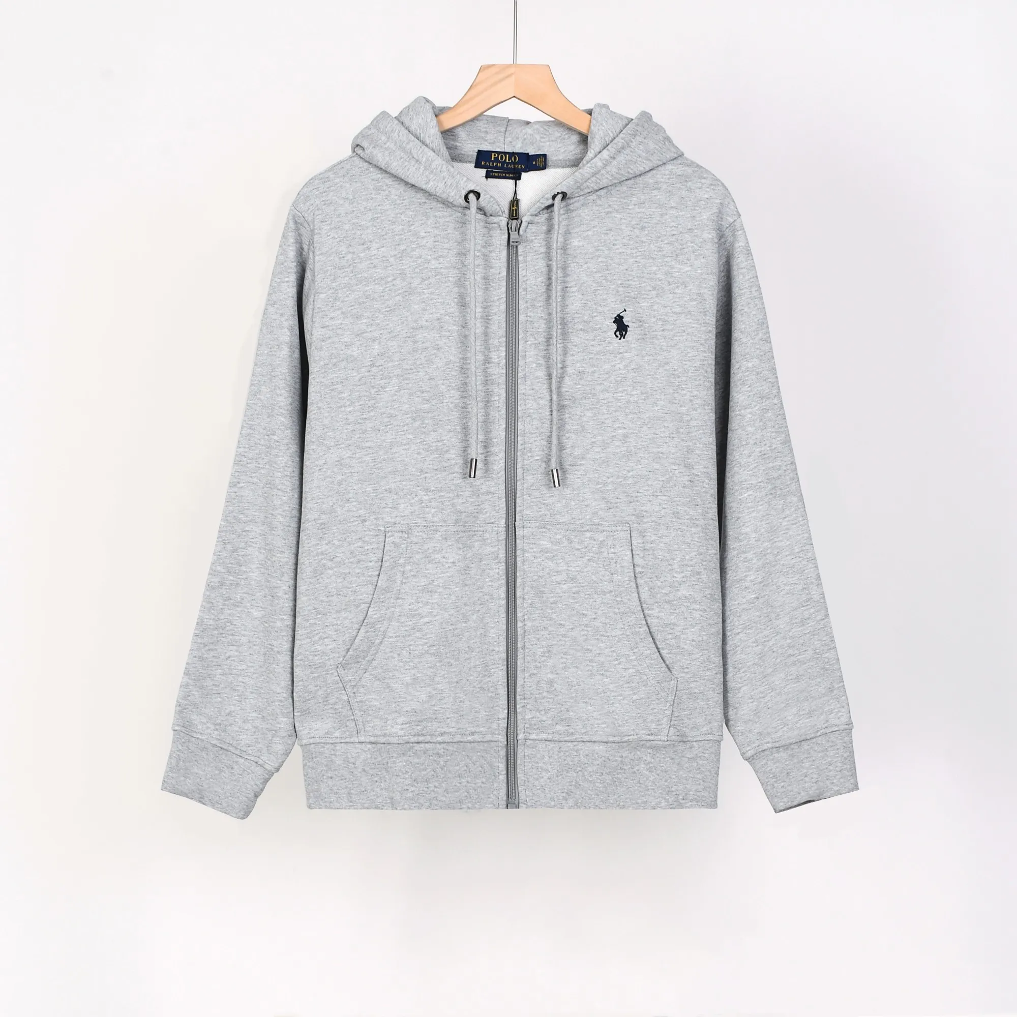 P296 #ralphlaurenpony hooded zipper sweatshirt jacket Color: black gray royal blue Size: M-XXL Fabric: 460g cotton terry